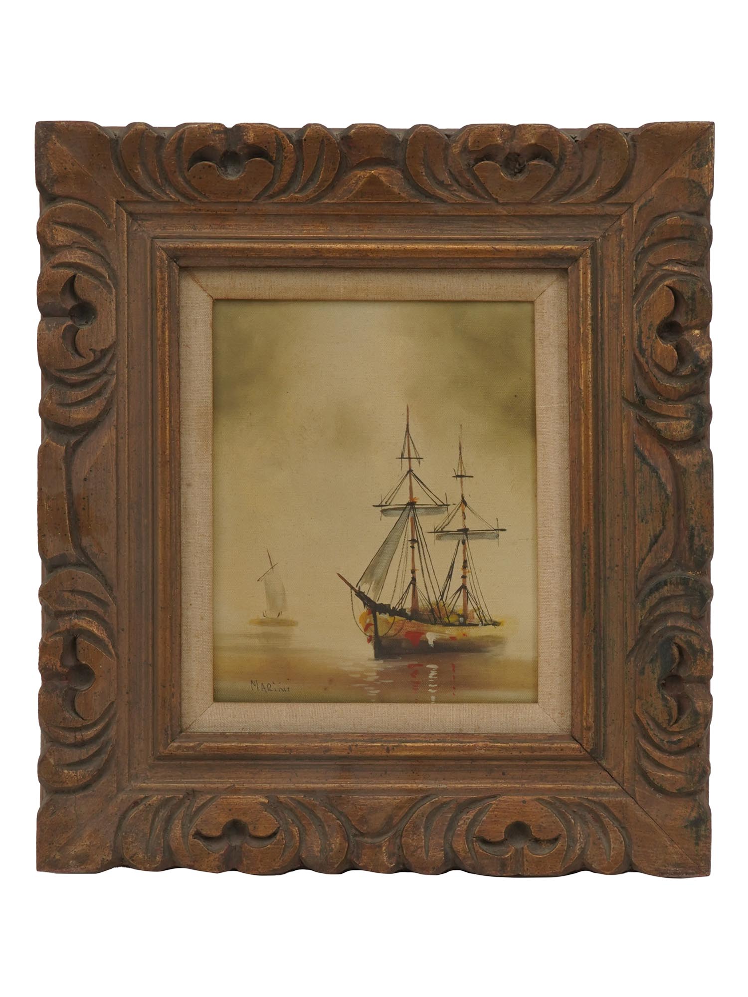 1960S SEASCAPE WATERCOLOR PAINTING SIGNED MARINE PIC-